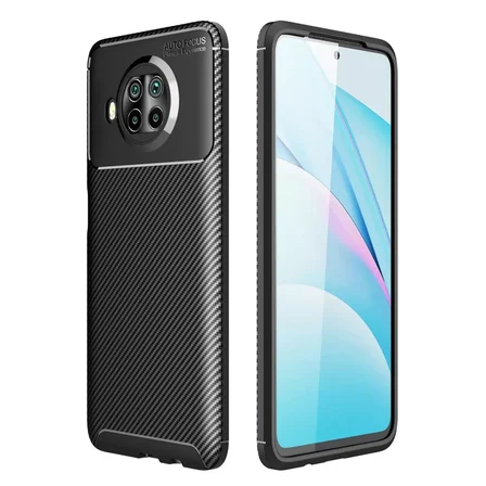 Xiaomi Mi 10T Lite Kılıf Auto Focus Karbon Kapak - Siyah