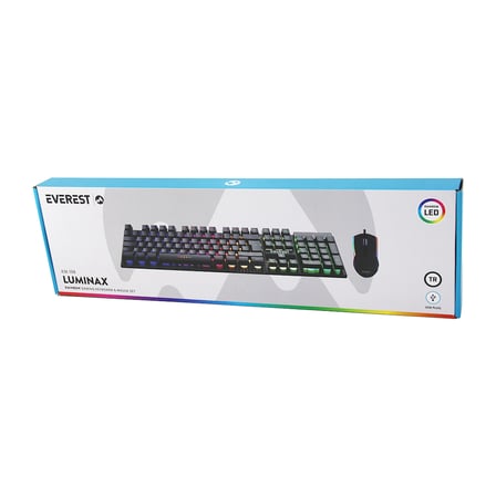 Kablolu RGB Oyuncu Klavye ve Mouse Seti - Siyah