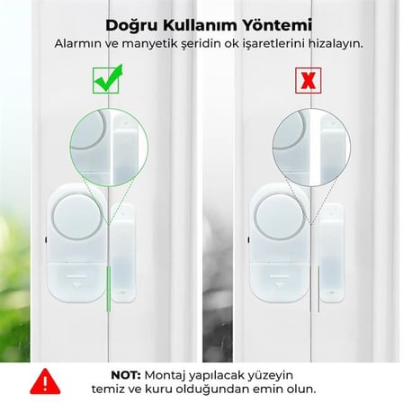 PM-17795 Mini Manyetik Pencere Ve Kapı Güvenlik Alarmı
