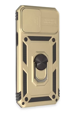 Apple Uyumlu iPhone 12 Pro Max Kılıf Pars Lens Yüzüklü Silikon - Gold