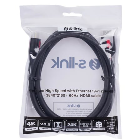 S-Link SL-HDM4K011 19+1 V2.0 4K 60Hz 1.5 Metre Hdmi Kablo