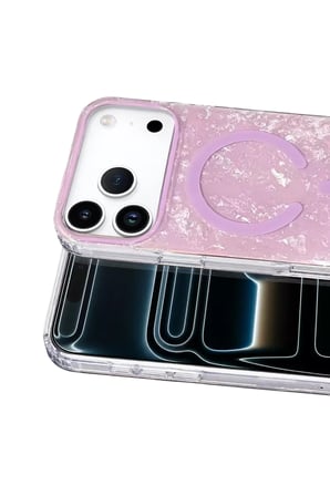 Onegif Apple iPhone 17 Pro Max Mila Dalgalı Magsafe Kapak - Lila