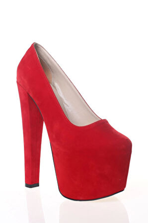 Kadın Fuşya Süet Yüksek Topuk Abiye Ayakkabı Kadın Topuklu Şık Gece Ayakkabısı Zarif Tasarım