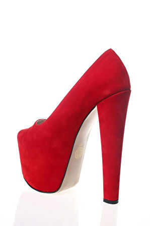 Kadın Fuşya Süet Yüksek Topuk Abiye Ayakkabı Kadın Topuklu Şık Gece Ayakkabısı Zarif Tasarım