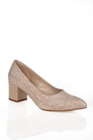 Kadın Gold Klasik Ayakkabı Kadın Topuklu Abiye Ayakkabı Şık Gece Ayakkabısı Zarif Tasarım