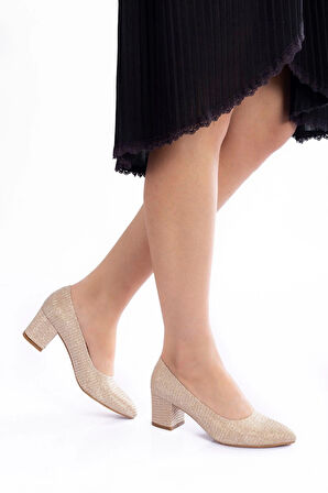Kadın Gold Klasik Ayakkabı Kadın Topuklu Abiye Ayakkabı Şık Gece Ayakkabısı Zarif Tasarım