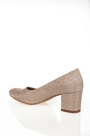 Kadın Gold Klasik Ayakkabı Kadın Topuklu Abiye Ayakkabı Şık Gece Ayakkabısı Zarif Tasarım