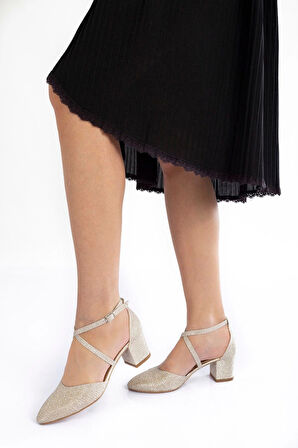 Sedef Mercan Topuklu Kadın Klasik Ayakkabı Kadın Topuklu Abiye Ayakkabı Şık Gece Ayakkabısı