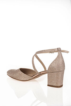 Sedef Mercan Topuklu Kadın Klasik Ayakkabı Kadın Topuklu Abiye Ayakkabı Şık Gece Ayakkabısı