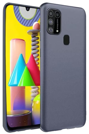 Samsung Galaxy M31 Kılıf Nano içi Kadife Silikon - Gri