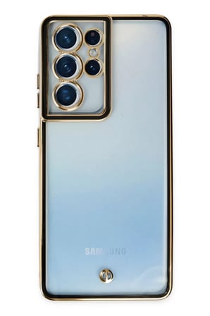 Samsung Galaxy S21 Ultra Kılıf Liva Lens Silikon - Siyah