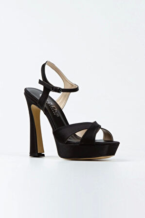 Lacivert Saten Klasik Aynalı Topuklu Kadın Abiye Ayakkabı Kadın Topuklu Şık Gece Ayakkabısı