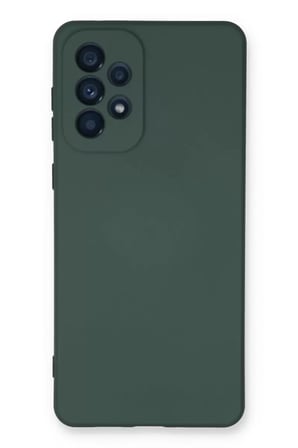 Samsung Galaxy A73 5G Kılıf Nano içi Kadife Silikon - Koyu Yeşil