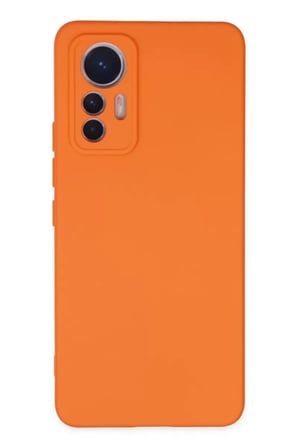 Xiaomi Mi 12 Lite Kılıf Nano içi Kadife Silikon - Turuncu