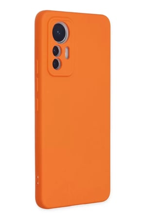 Xiaomi Mi 12 Lite Kılıf Nano içi Kadife Silikon - Turuncu