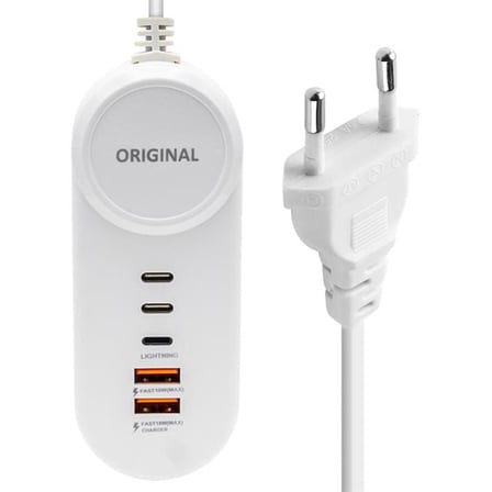 PM-20659 15 Watt 2 Type-C + 2 USB-A Şarj + PD Lightning Adaptör