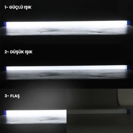 T570 70cm 100W Çubuk Portatif LED Işıldak Şarjlı Tüp Lamba 1800mAh
