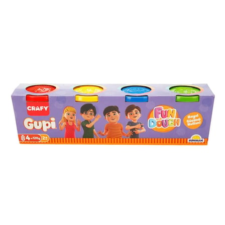 6715 Sun-sabc-crf-oyun Hamuru 4LÜ Gupi 4X120GR Gup