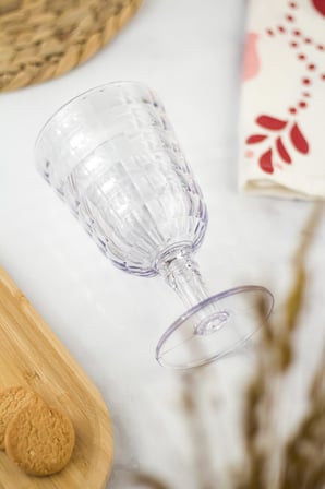 Allegra Şeffaf Kadeh Bardak - 450 ml Tekli Akrilik Malzeme - Cam Değildir Kırılmaya Dayanıklı