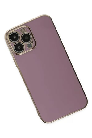 Apple iPhone 15 Pro Max Kılıf Volet Silikon - Mor