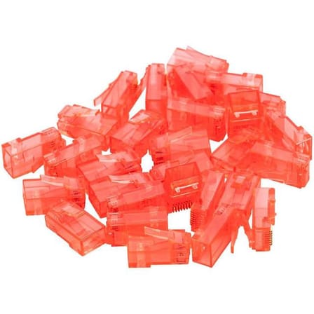 PM-22701 RJ45 RJ45 CAT6 8P/8C Kırmızı Soket (100’lü Paket)