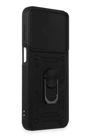 Samsung Galaxy M34 5G Kılıf Pars Lens Yüzüklü Silikon - Siyah