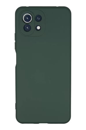 Xiaomi Mİ 11 Lite Kılıf Nano içi Kadife Silikon - Koyu Yeşil