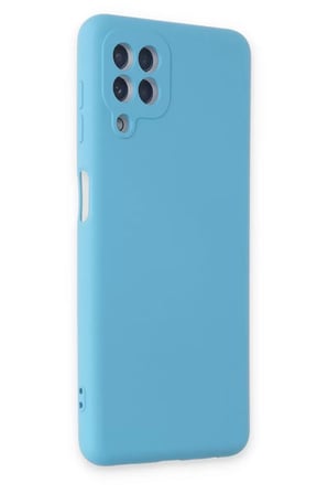 Samsung Galaxy A22 Kılıf Nano içi Kadife Silikon - Mavi