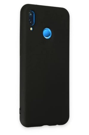 Huawei P20 Lite Kılıf Nano içi Kadife Silikon - Siyah