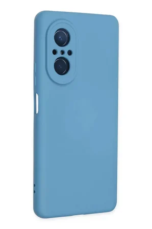 Huawei Nova 9 SE Kılıf Nano içi Kadife Silikon - Mavi