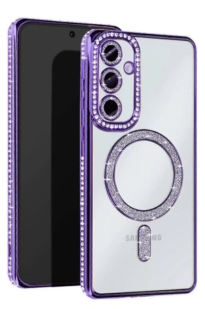 Samsung Galaxy A17 5G Joke Simli Magneticsafe Kılıf - Derin Mor