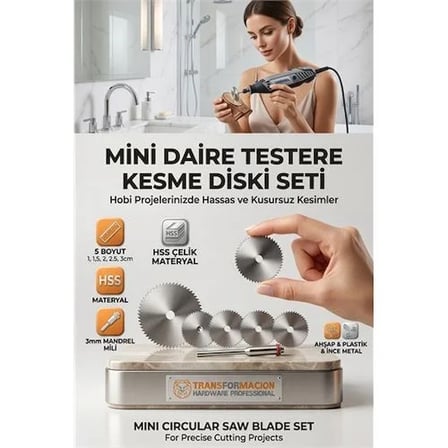 Hobi Makine Uyumlu Hss Mini Testere Disk Seti 6 Parça - Ahşap Metal Kesici Gravür Ucu 723176