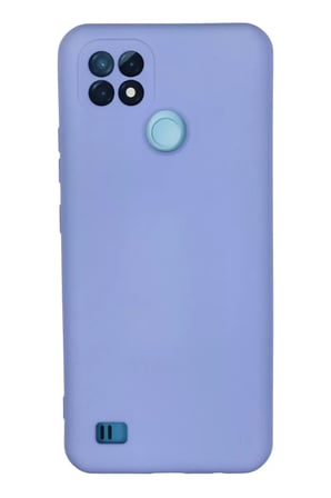 Realme C21 Kılıf Nano içi Kadife Silikon - Lila