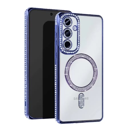 Samsung Galaxy A36 Joke Simli Magneticsafe Kılıf - Mavi