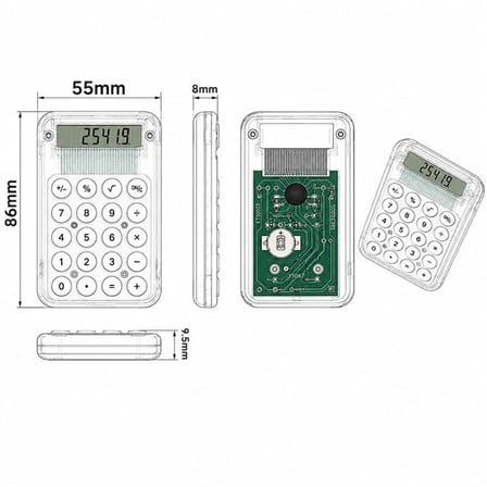 PM-25419 Beyaz Mini Hesap Makinesi