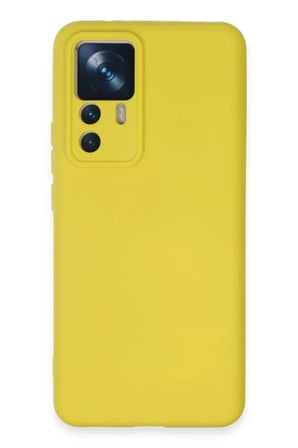Xiaomi Mi 12T Pro Kılıf Nano içi Kadife Silikon - Sarı