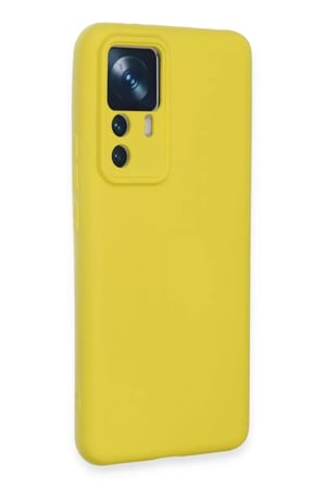 Xiaomi Mi 12T Pro Kılıf Nano içi Kadife Silikon - Sarı