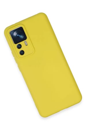 Xiaomi Mi 12T Pro Kılıf Nano içi Kadife Silikon - Sarı