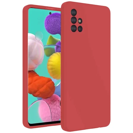 Samsung Galaxy A31 Kılıf Nano içi Kadife Silikon - Kiremit