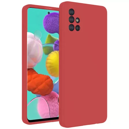 Samsung Galaxy A31 Kılıf Nano içi Kadife Silikon - Kiremit