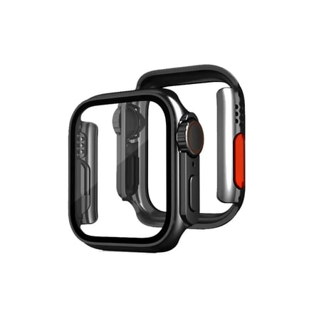 Apple Uyumlu Watch 41mm Watch 49mm Kasa Dönüştürücü ve Ekran Koruyucu - Siyah
