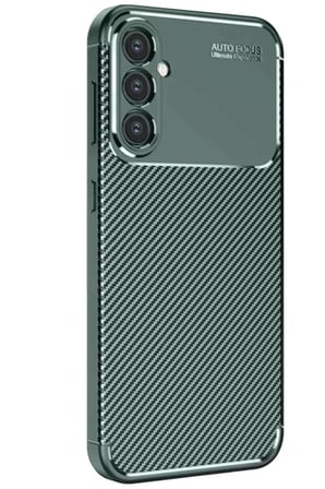 Samsung Galaxy S25 Kılıf Auto Focus Karbon Kapak - Koyu Yeşil