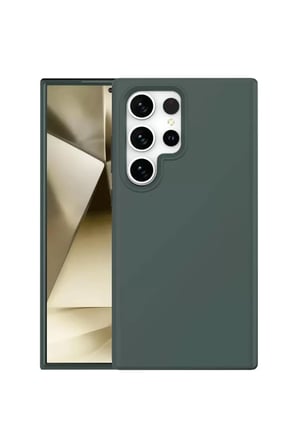Samsung Galaxy S24 Ultra Kılıf First Silikon - Koyu Yeşil