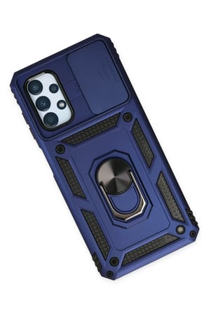 Samsung Galaxy A33 5G Kılıf Pars Lens Yüzüklü Silikon - Lacivert