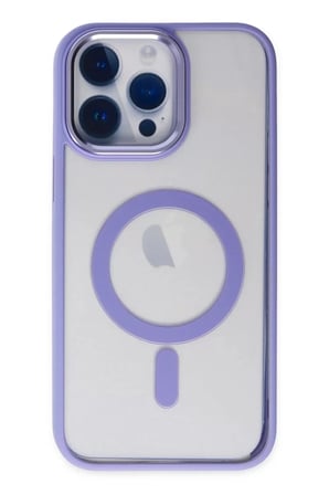 Apple Uyumlu iPhone 14 Pro Kılıf Room Magneticsafe Silikon - Lila