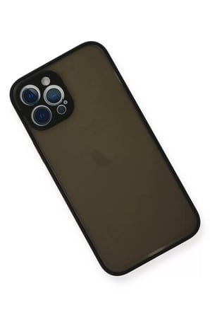 Apple iPhone 12 Pro Max Kılıf Montreal Silikon Kapak - Siyah