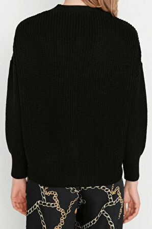 Kadın Modern Tarz Oversize V Yaka Regular Triko Hırka