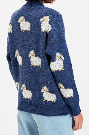 Kadın Modern Tarz Regular V Yaka Regular Triko Hırka