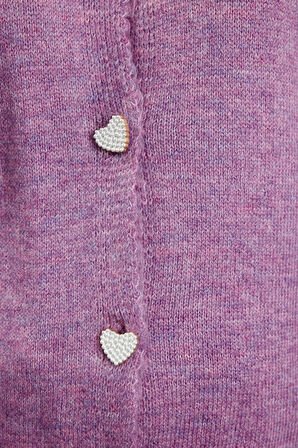 Kadın Modern Tarz Regular Bisiklet Yaka Regular Triko Hırka