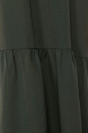 Moda Oversize Günlük Terrycotton Dokuma Bisiklet Yaka Uzun Kol Skater Uzun Boy Tesettür Elbise